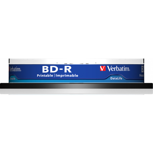 Диск BD-R Verbatim 25ГБ SL Datalife Printable 10 шт 43804