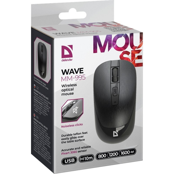 Мышь Defender Wave MM-995 (черный)