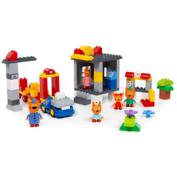 Конструктор Полесье Макси. Три кота. Путешествие на поезде 94937