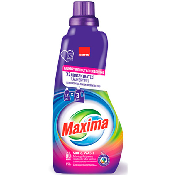 Гель для стирки SANO Maxima Mix&Wash (60 стирок) 1,5 л