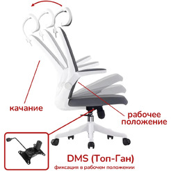 Кресло офисное Situp AMELIA A WHITE PL (сетка Grey / Grey)