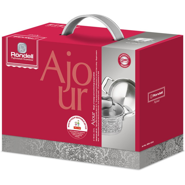 Кастрюля с/кр 18 см 2,0 л Ajour RONDELL RDS-1053
