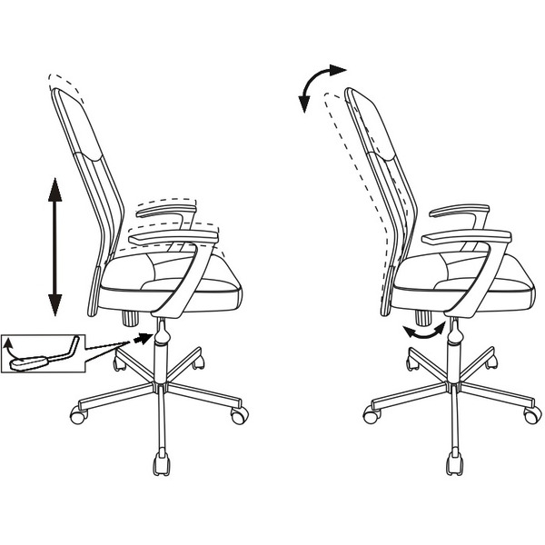 Кресло Бюрократ CH-605 (черный)