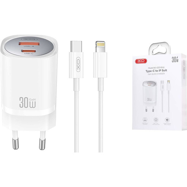 Быстрое зарядное устройство XO Lightning CE21