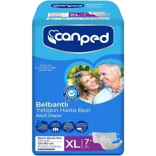Подгузники для взрослых Canped 7шт размер XL (120-160 см)