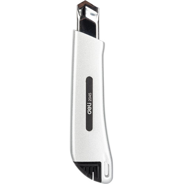 Нож канцелярский 18 мм Deli 2045 (серебристый)