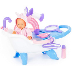 Набор для купания кукол Полесье №2 с аксессуарами и пупсом 83432