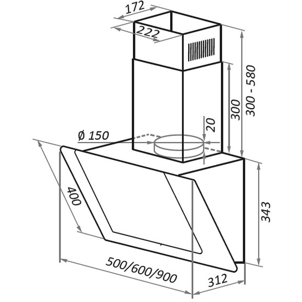 Вытяжка MAUNFELD Wind 60 (черный)