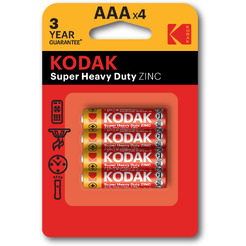 Батарейка солевая Kodak R03-4BL EXTRA HEAVY DUTY [K3AHZ-4] 30953321-RU1