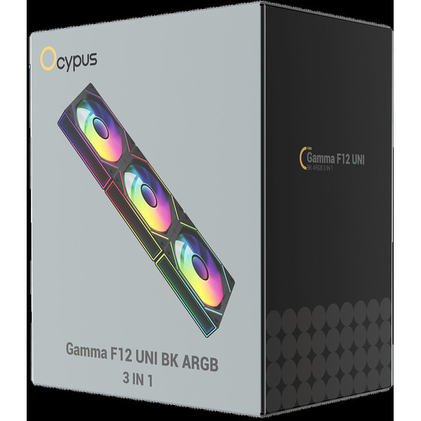 Комплект вентиляторов для корпуса Ocypus Gamma F12 Uni BK ARGB 3IN1
