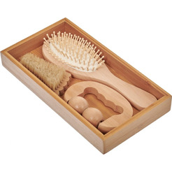 Набор подарочный расчёска, массажёр, щётка с щетиной кабана BRADEX KZ 0955