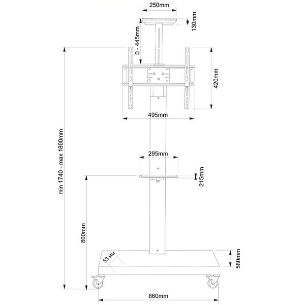 Подставка для теле- и радиоаппаратуры ElectricLight МСТ-1