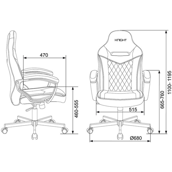 Кресло игровое Zombie VIKING 6 KNIGHT Fabric (1380213) коричневый/бежевый