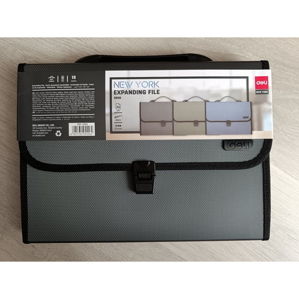 Папка-портфель DELI 5556GRAY