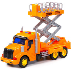 Автомобиль с подъемником Полесье Профи 89779 (оранжевый)