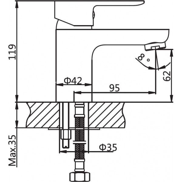 Смеситель для умывальника AV Engineering AVLOR1-A359-623