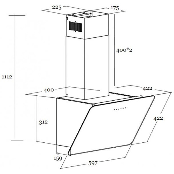 Кухонная вытяжка Schtoff Titan 60 (белый)