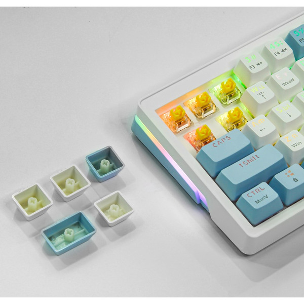 Клавиатура Cyberlynx ZA63 Pro (White,blue,orange, TNT Yellow)