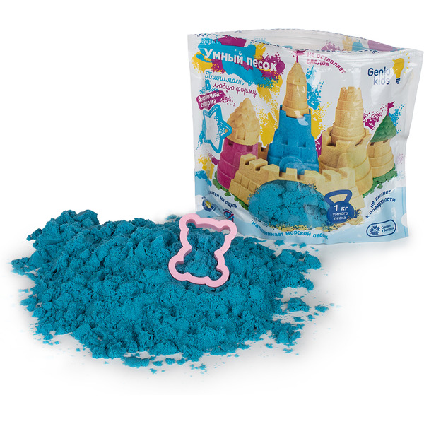 Песок кинетический Genio Kids Умный песок. Голубой 1 кг SSR974