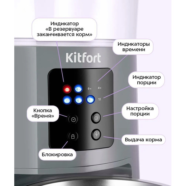 Умная кормушка для животных Kitfort КТ-6568