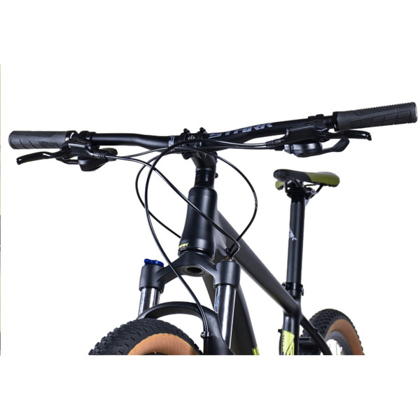 Велосипед Stark Router 27.4 HD р. 20 2025 (черный матовый/оливково-желтый)