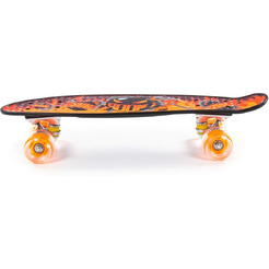 Доска роликовая Полесье 89601 (56 см) с наклейкой и оранжевыми колёсами