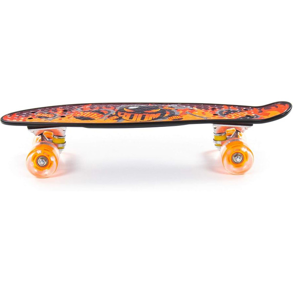 Доска роликовая Полесье 89601 (56 см) с наклейкой и оранжевыми колёсами
