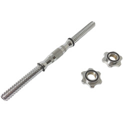 Гриф для гантели AMETIST с железной ручкой бочонком 25x400мм (1.65кг, полнотелый)