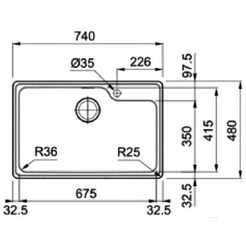 Кухонная мойка Franke Bell BCX 610-74 TL 101.0689.946