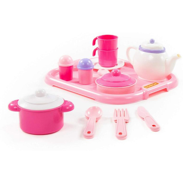 Набор игрушечной посуды Полесье Настенька 59000 (на 2 персоны, в сеточке)