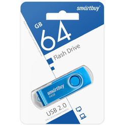 USB флэш-диск 2.0 Smartbuy 064GB Twist Blue (SB064GB2TWB)