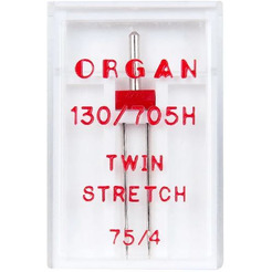 Иглы двойные Organ 1-75/4 супер стрейч Blister