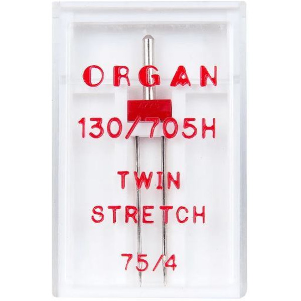 Иглы двойные Organ 1-75/4 супер стрейч Blister