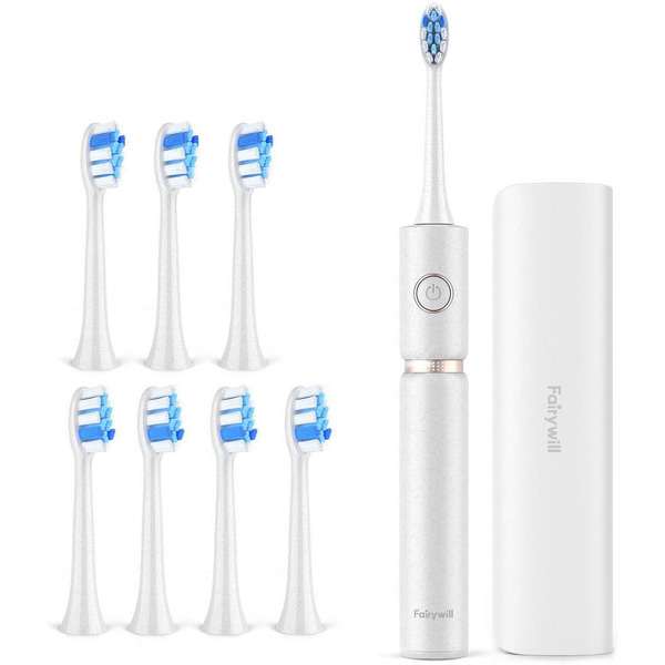 Электрическая зубная щетка Fairywill P11 (белый, 8 насадок)
