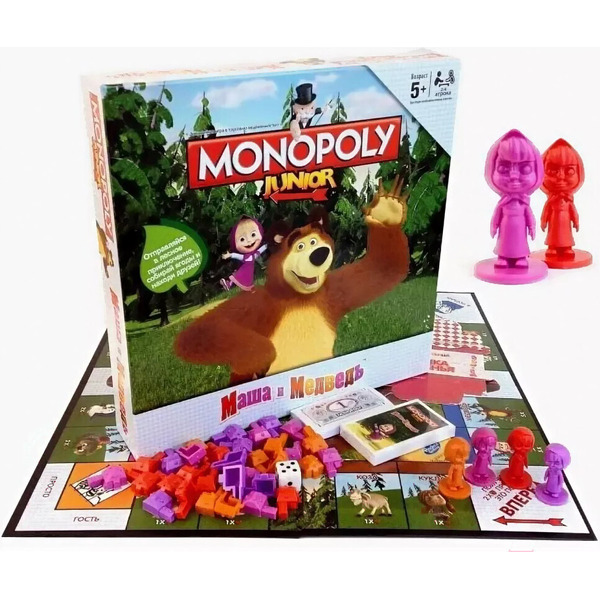 Настольная игра ИнтерХит Монополия Юниор. Маша и Медведь 027854