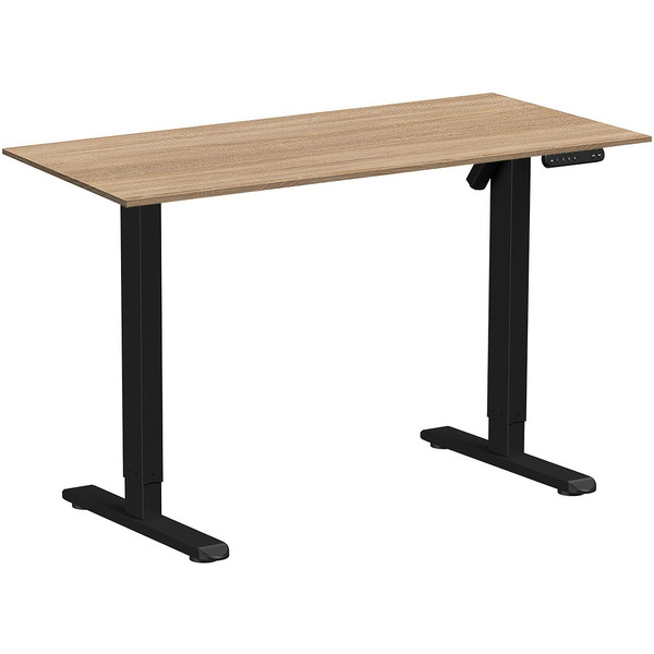 Стол подъемный WellDesk WDE Basic 130x67.5х1.8 (черный/дуб бардолино натуральный)