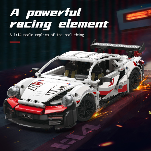 Игрушка конструктор MOYU Porsche 911 GT3 RS MY88308 (с пультом дистанционного управления и набором электродвигателей)