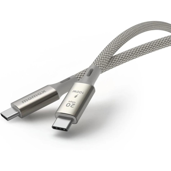 Кабель Momax DC31L USB 3.2 Gen 2x2 Type-C - USB 3.2 Gen 2x2 Type-C (1 м, титановый)