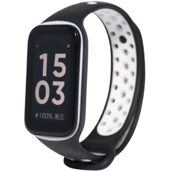 Ремешок Bingo Sport для XIAOMI Redmi Smart Band 2 Черный с белым