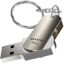 USB флеш Maxvi MR 32GB FD32GBUSB20C10MR (серебристый)