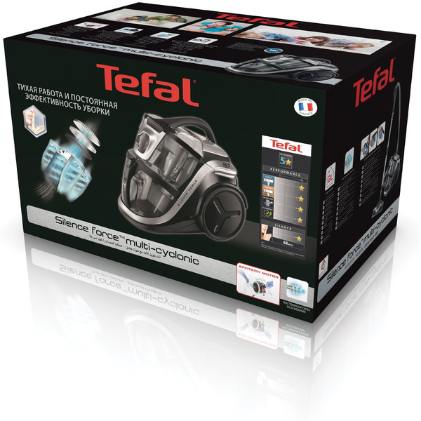 Пылесос с контейнером TEFAL SILENCE FORCE MULTI CYCLONIC TW8396EA