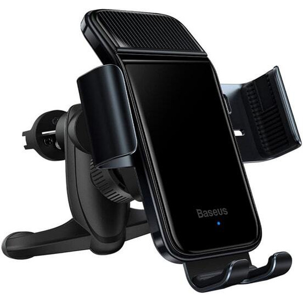 Автомобильный держатель Baseus SUZG000001 Smart Solar Power Wireless Car Mount Electric Holder Black