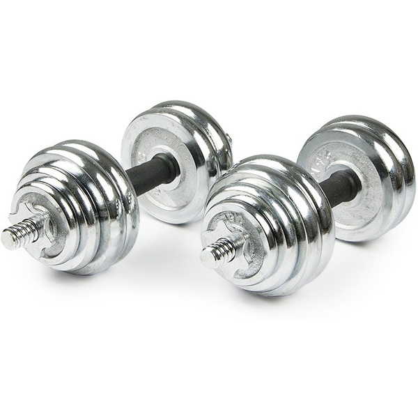 Набор хромированных гантелей AMETIST 30 кг (в чемодане)