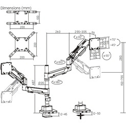 Кронштейн для мониторов Ultramounts UM744WB