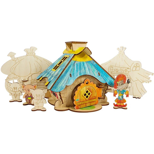 Развивающая игрушка Woody Три поросёнка 00570