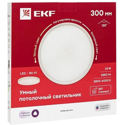 Умный потолочный светильник EKF Connect sclwf-300-cct