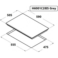 Варочная панель Schtoff H6001C28IS Grey