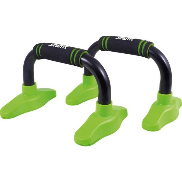 Упоры для отжимания Starfit Классические BA-302 (черный/зеленый)