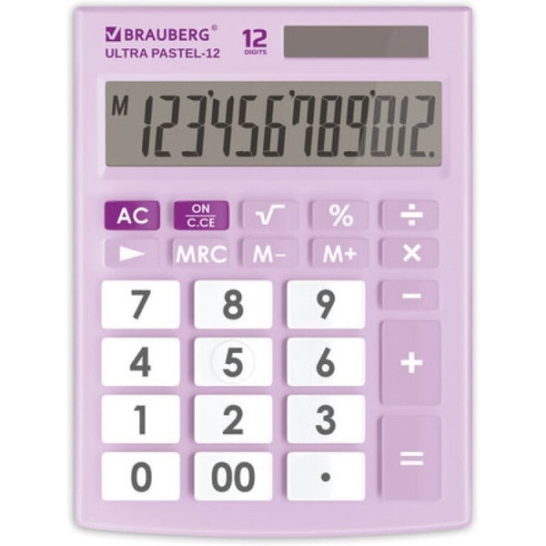 Калькулятор BRAUBERG Ultra Pastel-12-PR (250505)