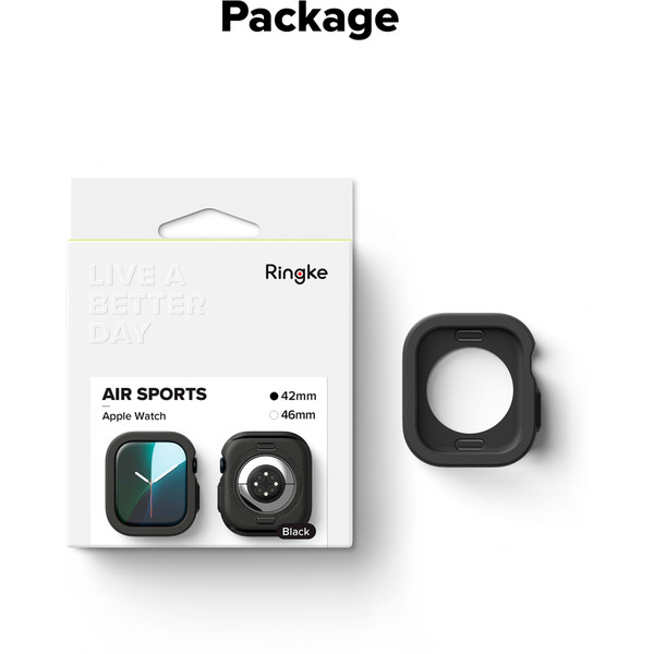 Чехол Ringke Air Sports для Apple Watch 11 / 10 42 mm BLACK